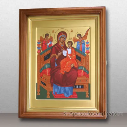 Икона в киоте с дверцей Всецарица (с золочением фона) — миниатюра № 22