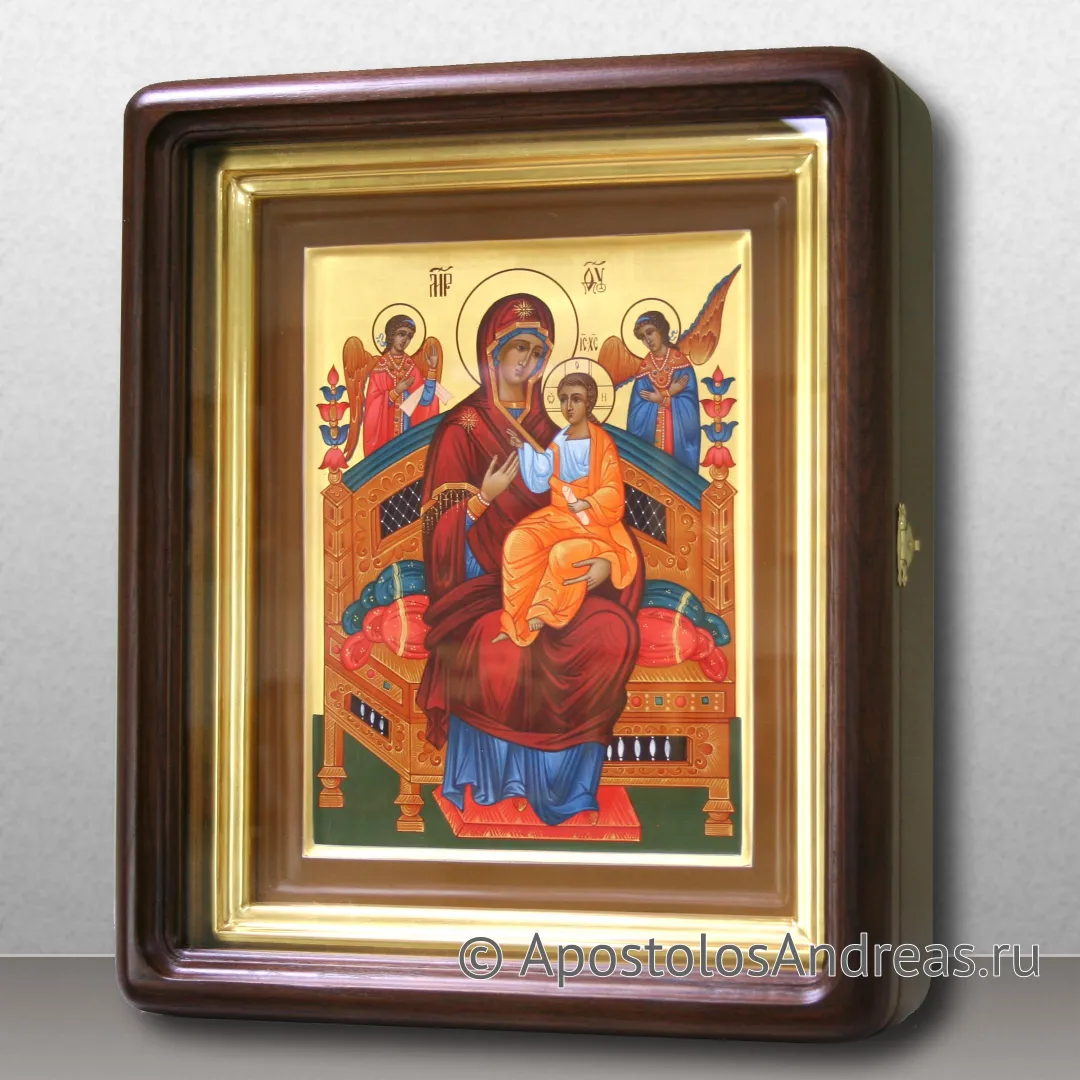 Икона в киоте с дверцей Божией Матери Всецарица, в киоте - 31х37, 2022 — образец № 9