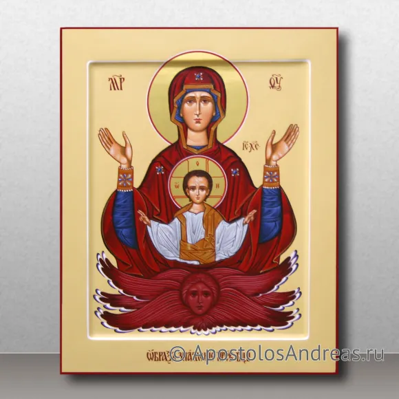 Рукописная икона Знамение