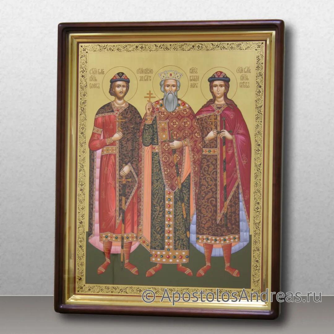 Икона Борис, Глеб, Владимир, образец № 3
