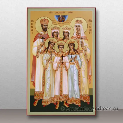 Икона Царская семья, с золочением нимбов — миниатюра № 14