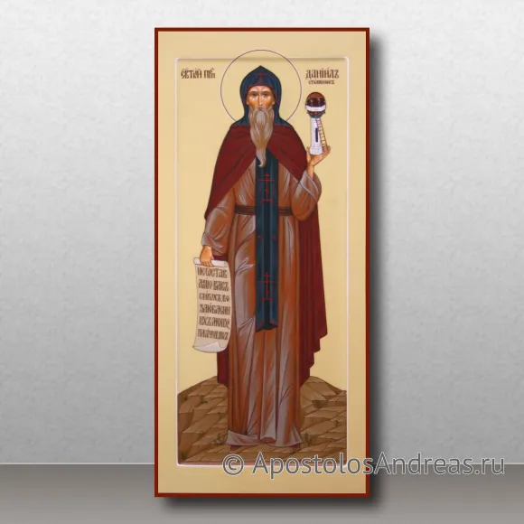Рукописная икона Даниил Столпник, преподобный