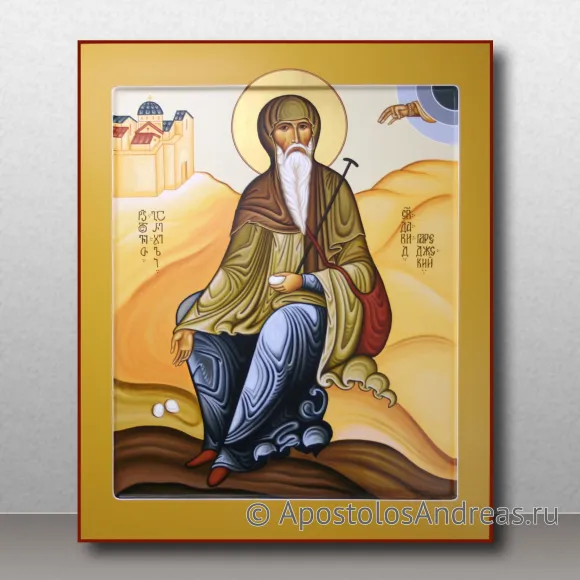 Рукописная икона Давид Гареджийский, преподобный