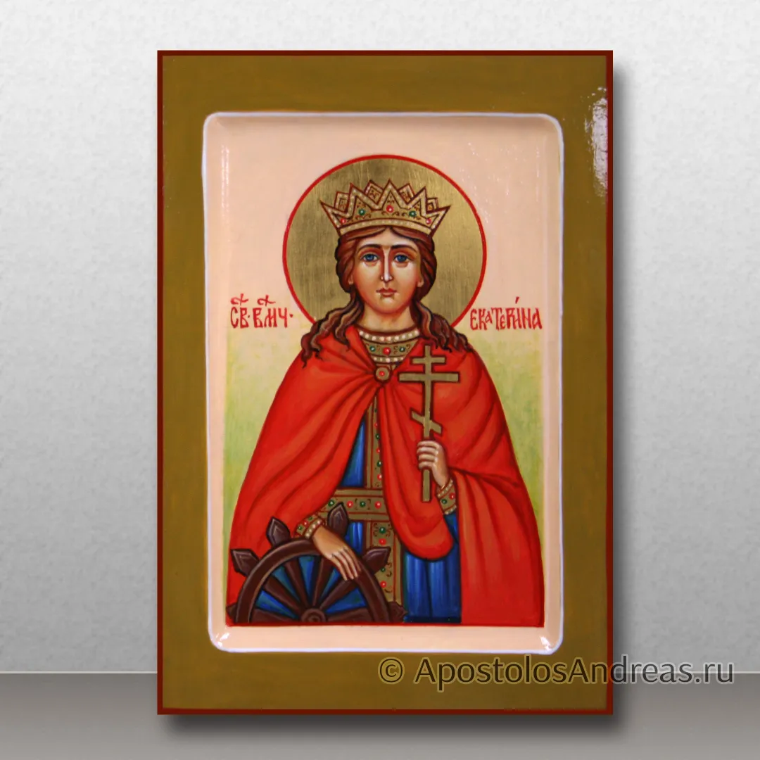 Икона Екатерина Александрийская, дева, великомученица, 10х15, 2022 — образец № 15