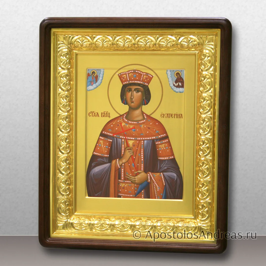 Икона в киоте Екатерина великомученица, 40х50, 2026 — образец № 16