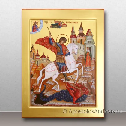 Икона Георгия Победоносца с золочением фона, миниатюра № 38
