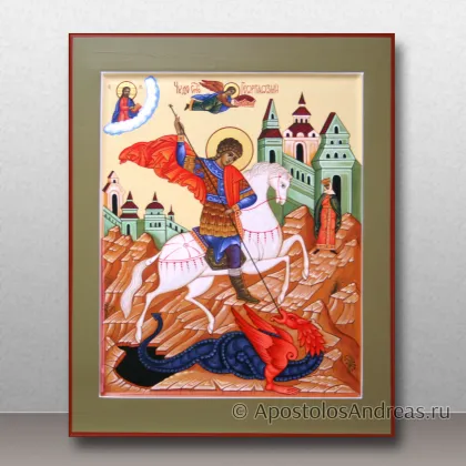 Икона Георгия Победоносца, c золочением нимба — миниатюра № 53