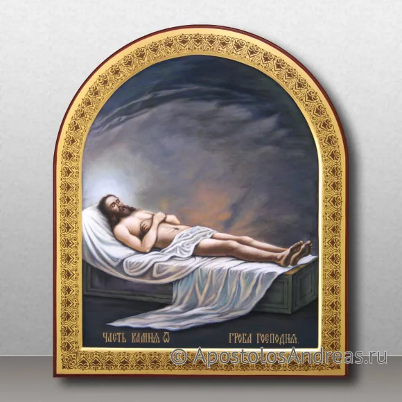 Рукописная икона Господь во гробе