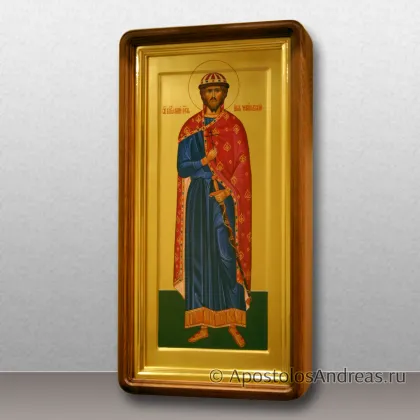 Мерная икона Игорь Черниговский (с золочением, в киоте) — миниатюра № 4