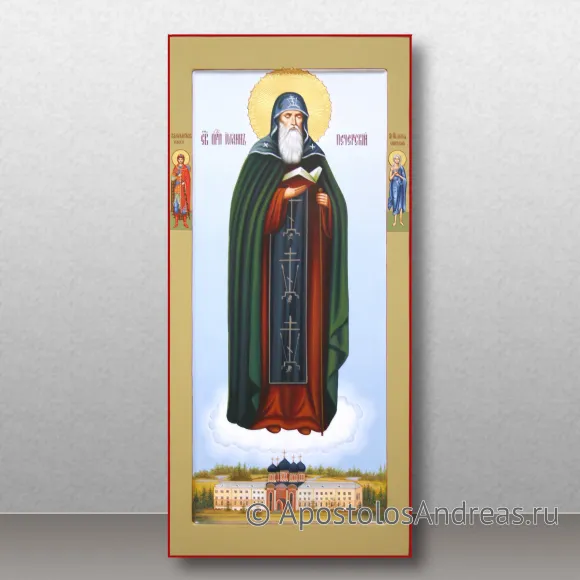 Рукописная икона Иоанн Печерский, постник, преподобный
