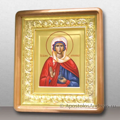 Икона Иоанна Мироносица в киоте с резной рамой — миниатюра № 3