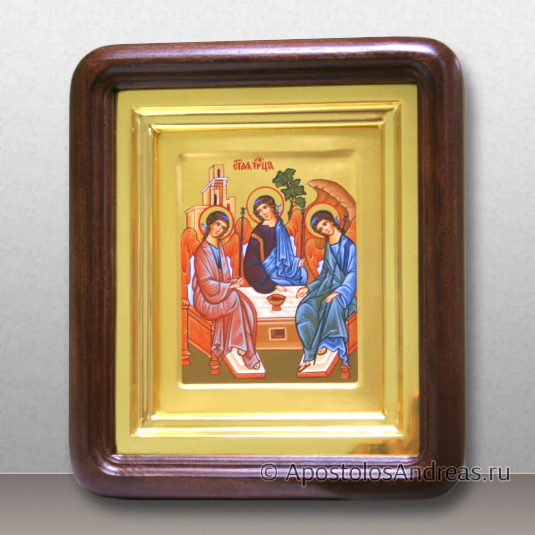 Икона Святой Троицы в киоте, в киоте - 20x23, 2025 — образец № 20