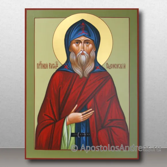 Рукописная икона Кирилл Радонежский, преподобный, схимонах