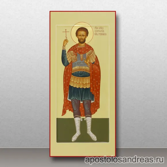 Рукописная икона Константин Грузинский, князь, великомученик