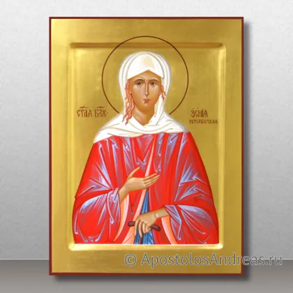 Икона Ксении Петербургской на золоте — миниатюра № 15