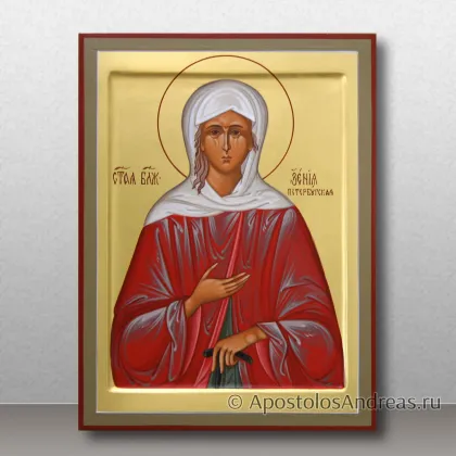Икона Ксения Петербургская с золочением фона — миниатюра № 21