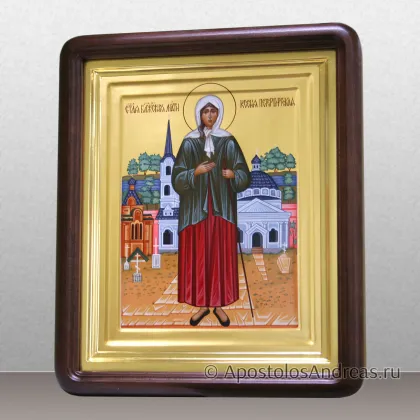 Икона в киоте Ксения Петербургская (с пейзажем) — миниатюра № 25