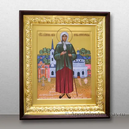 Икона Ксения Петербургская (с пейзажем, в киоте) — миниатюра № 28