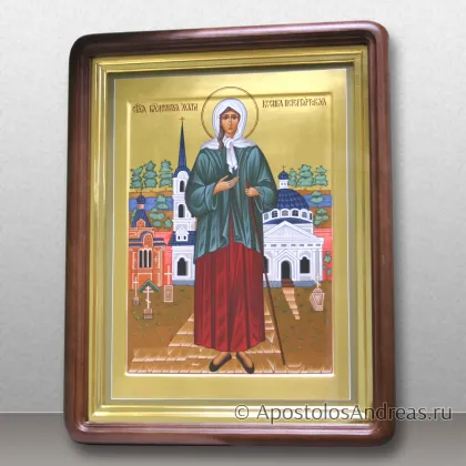 Икона Ксении Петербургской, с пейзажем (в киоте) — миниатюра № 30