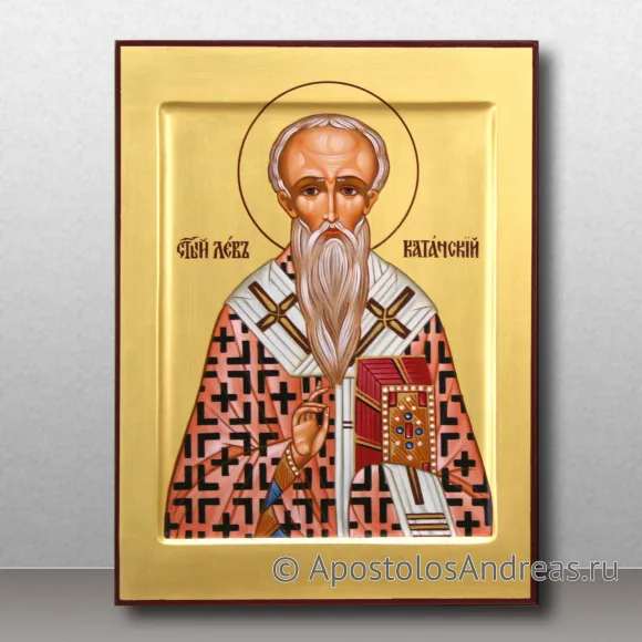 Рукописная икона Лев Катанский, епископ, преподобный