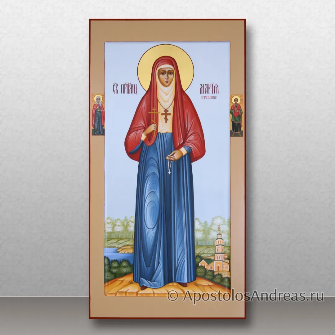 Икона Мария Грошева, преподобномученица, 25х50, 2024 — образец № 2