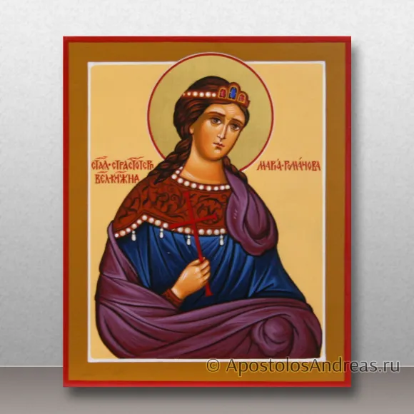 Рукописная икона Мария Романова, страстотерпица, великая княжна