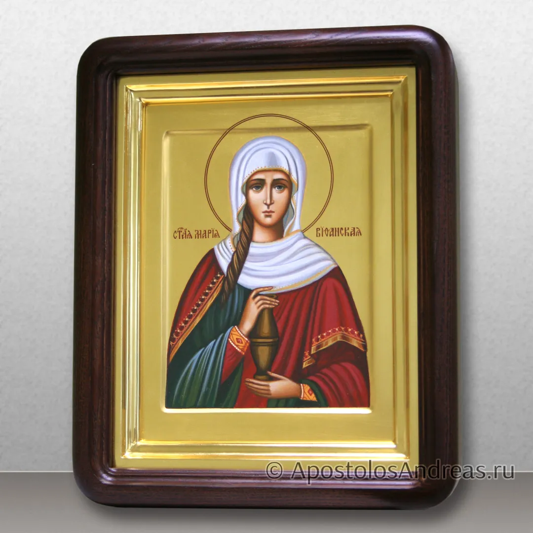 Икона Мария Вифанская (с золочением, в киоте), в киоте - 25х31, 2025 — образец № 2