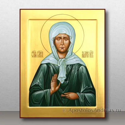 Икона Матрона Московская с золочением фона, миниатюра № 31