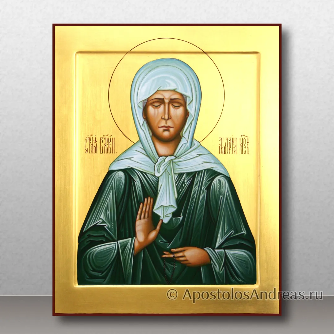 Икона Матрона Московская с золочением фона, образец № 31