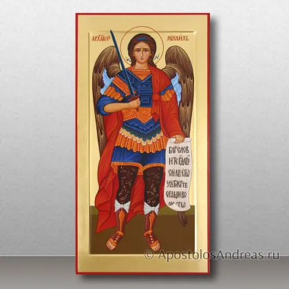 Икона мерная Архангел Михаил, темперное письмо — миниатюра № 24