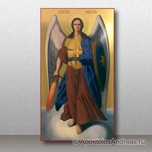 Рукописная икона Михаил Архангел, Архистратиг
