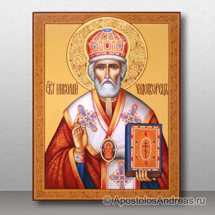 Икона Николай Мирликийский, чудотворец, миниатюра № 16