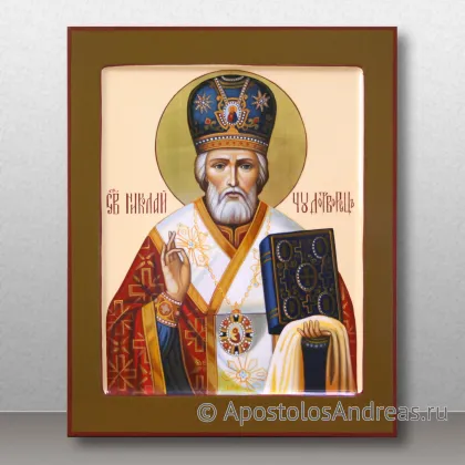 Икона Николай Мирликийский, чудотворец, миниатюра № 40