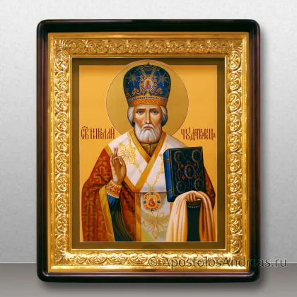 Икона Храмовая Николая чудотворца (в киоте с резной рамой), миниатюра № 73