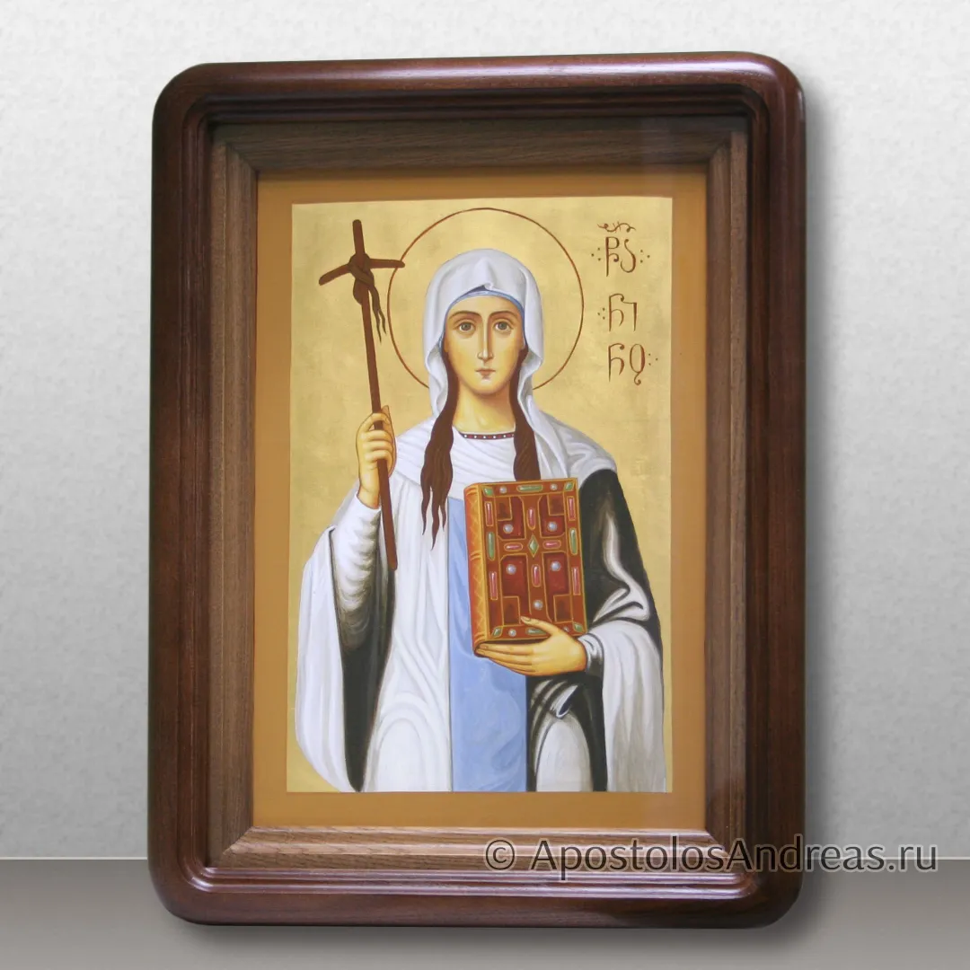 Икона Нина равноапостольная, просветительница Грузии, в киоте - 25х31, 2024 — образец № 10