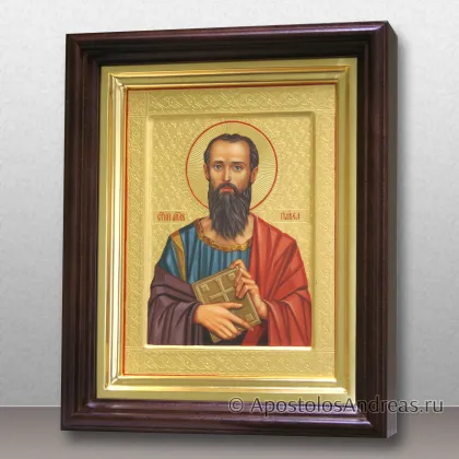 Икона Апостола Павла в киоте (с гравировкой фона) — миниатюра № 10
