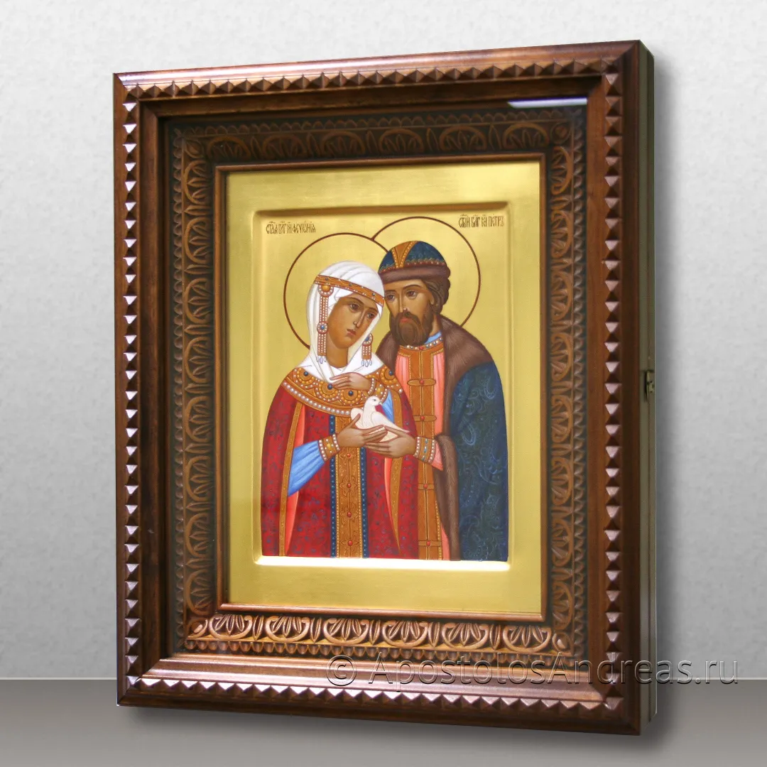 Икона Петр и Феврония Муромские, чудотворцы, 2021 — образец № 22