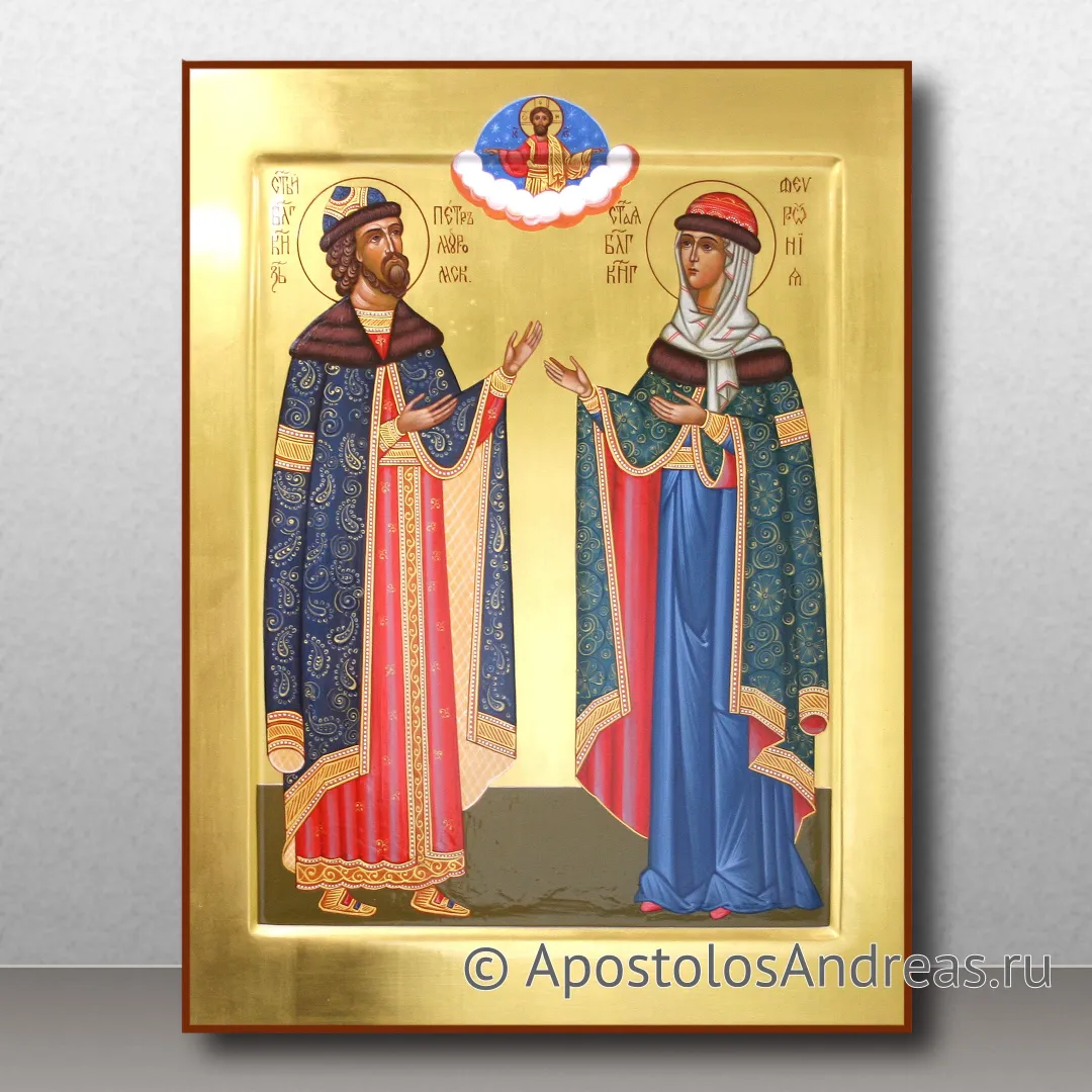 Икона Петр и Феврония Муромские, чудотворцы, 30х40, 2022 — образец № 25