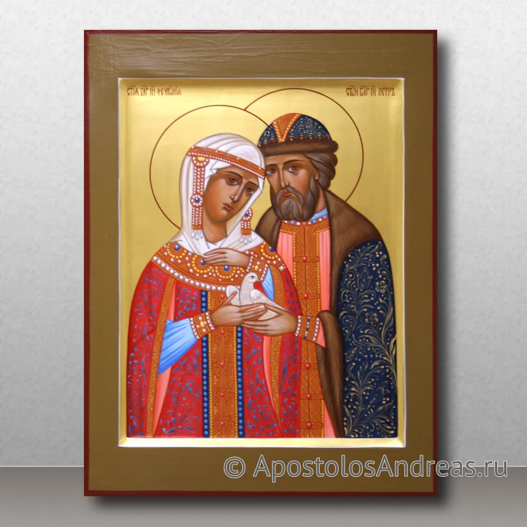 Икона Петр и Феврония Муромские, чудотворцы, 18х24, 2023 — образец № 34