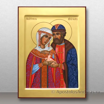 Икона Петра и Февронии (c золочением фона) — миниатюра № 55
