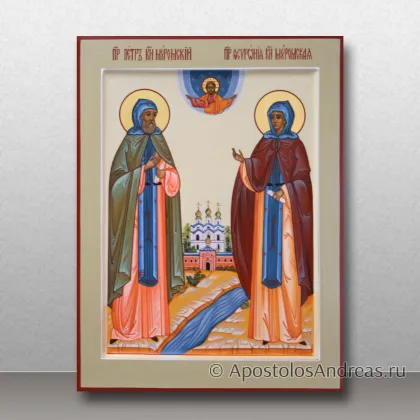 Икона Петр и Феврония (c золочением нимбов) — миниатюра № 57