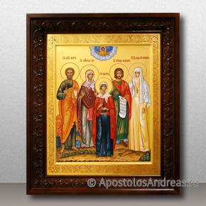 Семейная икона в киоте с резной рамой и орнаментом, миниатюра № 1