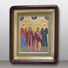 Семейная икона в киоте (4 святых и предстоящие), миниатюра № 2