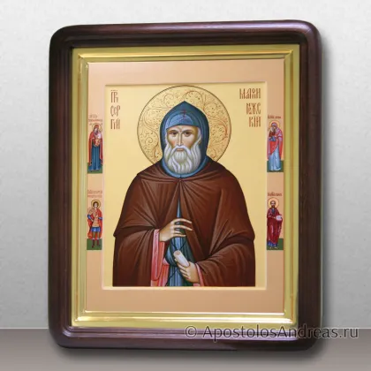 Икона в киоте Сергий Малопинежский (с предстоящими) — миниатюра № 2