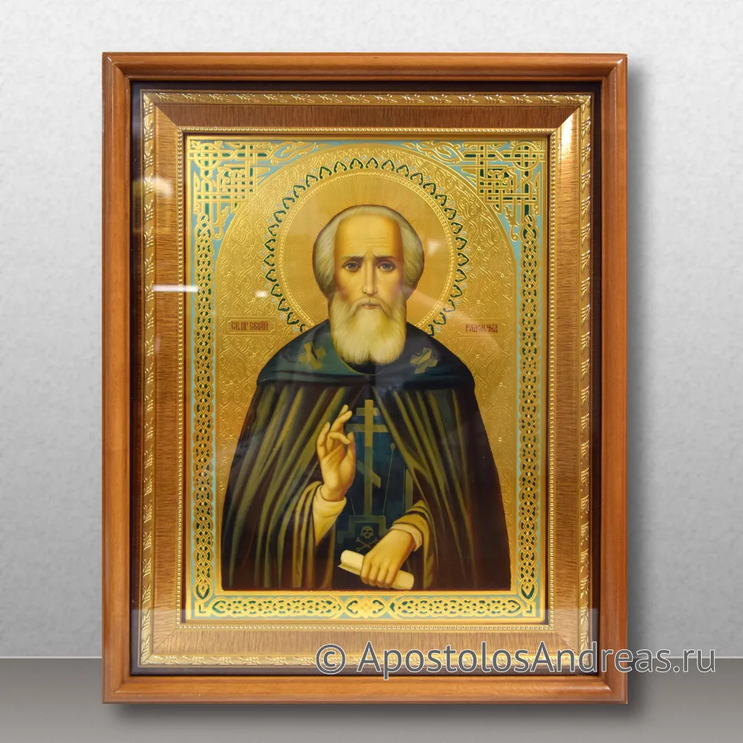 Икона Сергий Радонежский, преподобный, игумен, образец № 15