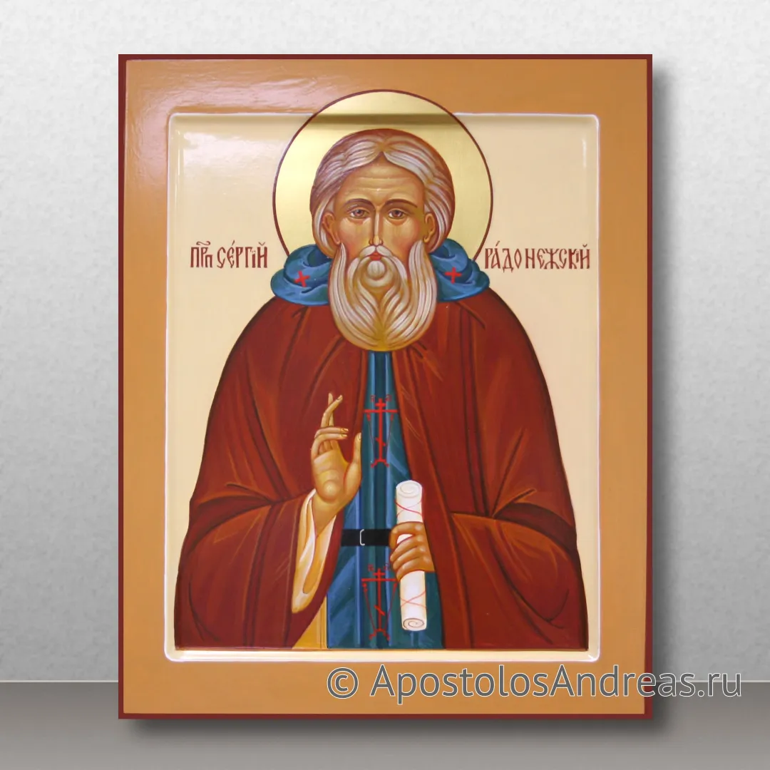 Икона Сергий Радонежский, преподобный, игумен, образец № 23
