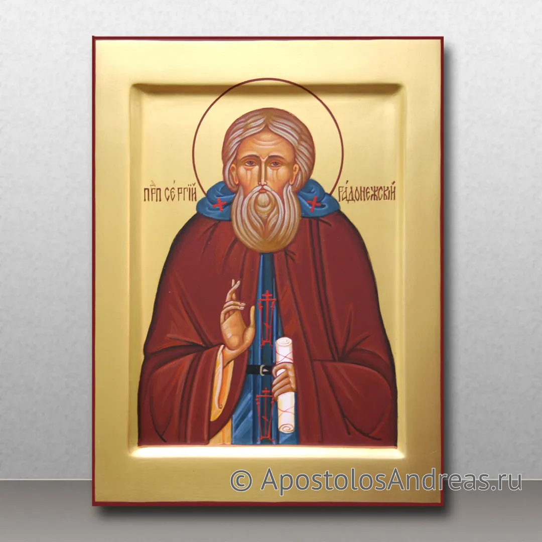 Икона Сергий Радонежский, преподобный, игумен, образец № 27