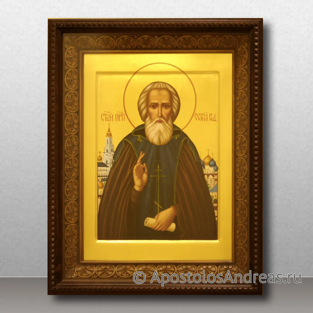 Икона Сергий Радонежский, преподобный, игумен, образец № 32
