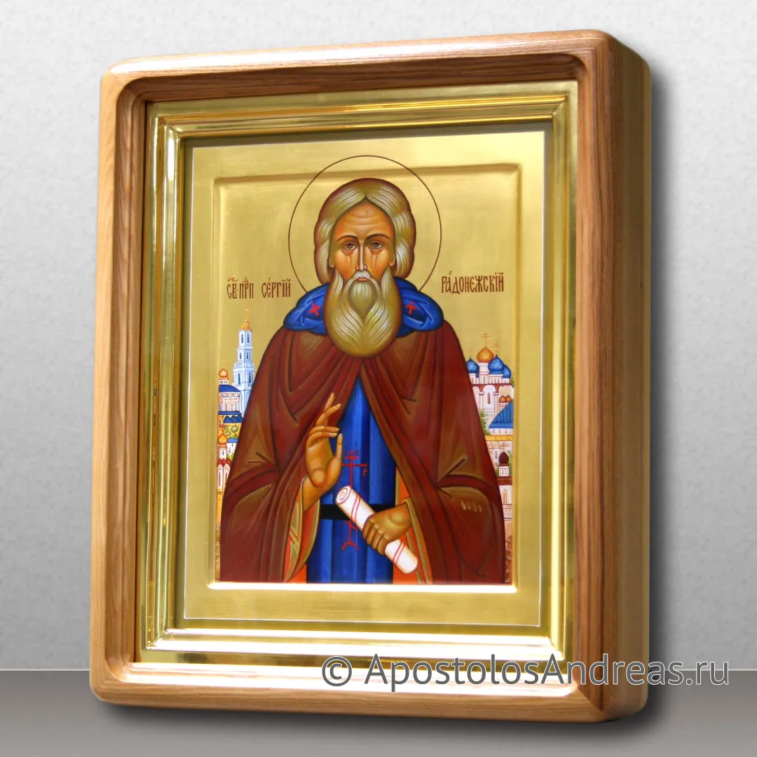Икона Сергий Радонежский, преподобный, игумен, образец № 38