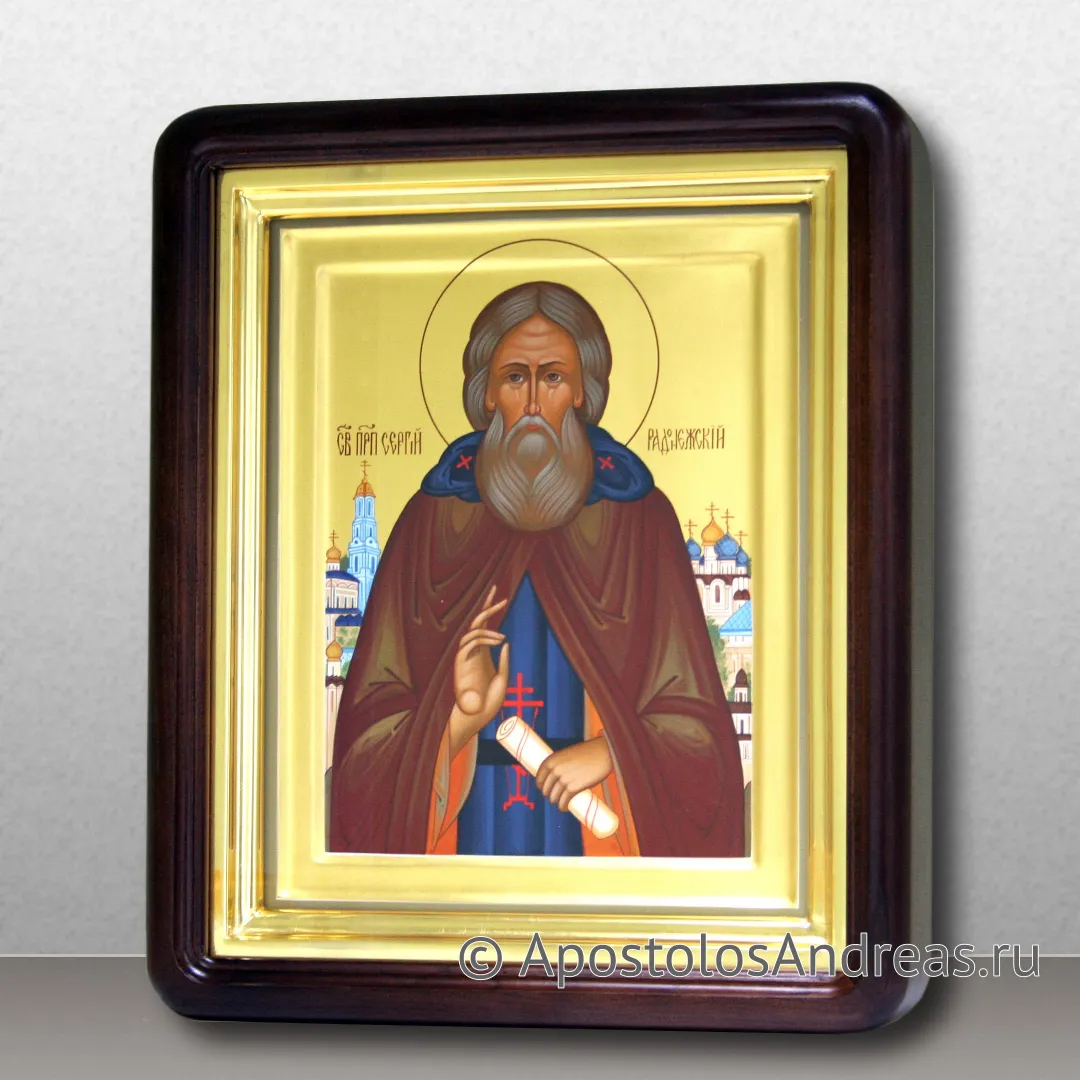 Икона Сергий Радонежский, преподобный, игумен, образец № 45